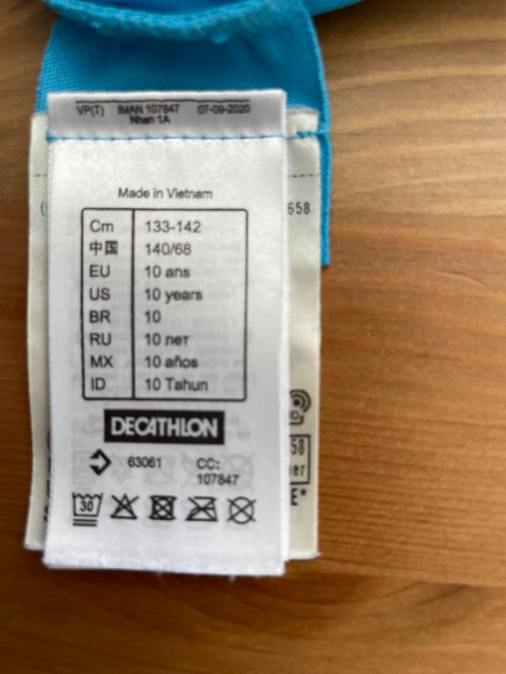 Blue Rash Guard US Size 10 - Picture 2 of 2